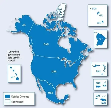 CN North America Map for Garmin Devices - On micro SD Card